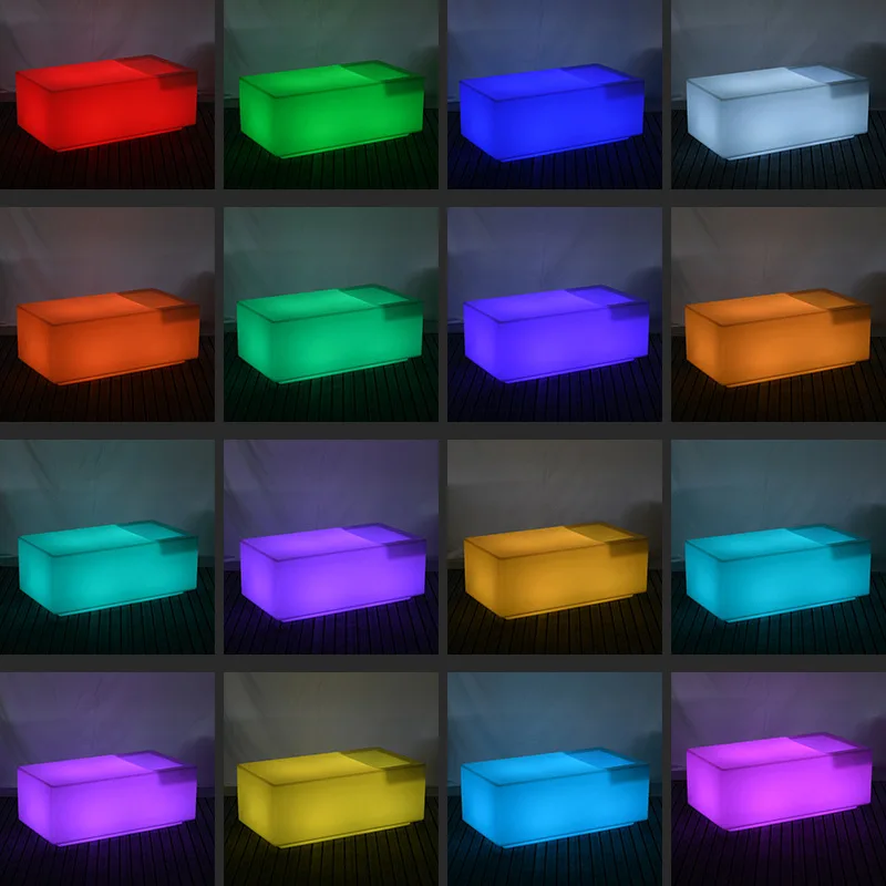 LED luminous coffee table bar against the wall KTV rectangular bar table creative box Internet celebrity booth