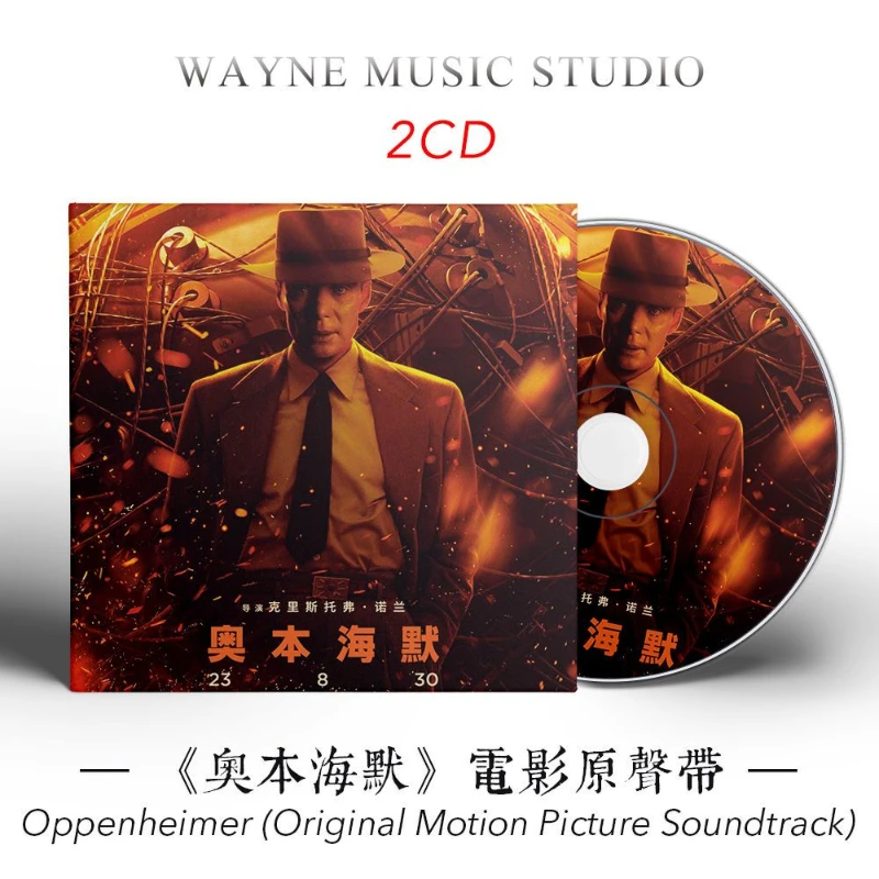 

Movie Oppenheimer Ludwig Goransson Music CD Original Motion Picture Soundtrack Album 2pcs Compact Disc Cosplay Soundtracks Box