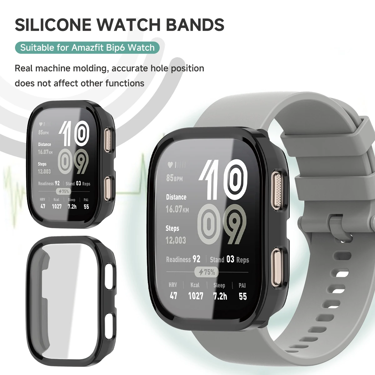 PC Case+Composite film For Amazfit Bip 6 HD Clear Protective Films Screen Protector Cover for Amazfit Bip6 Shell Accessories