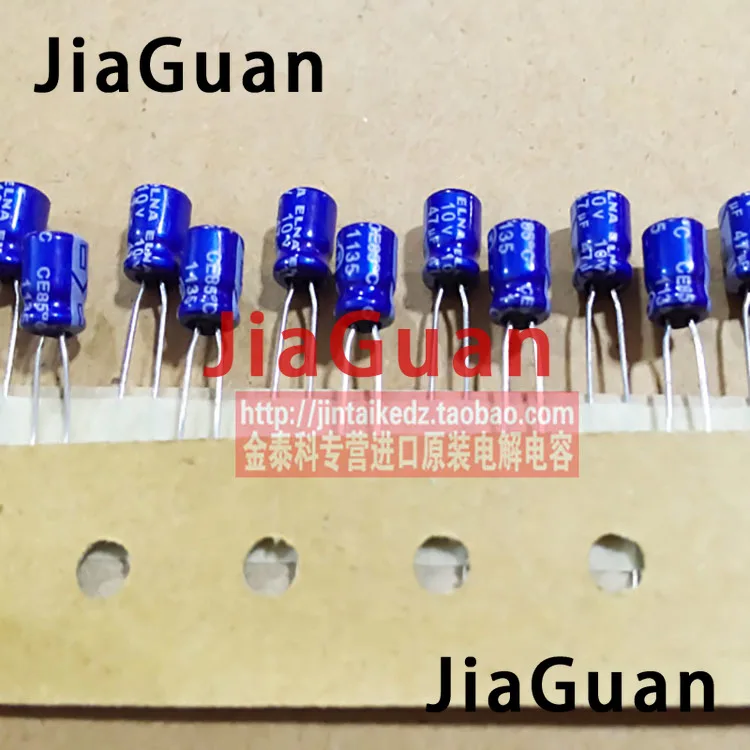 50pcs NEW ELNA RE3 10V47UF 5X7MM audio electrolytic capacitor 47uF/10V blue robe 10V 47UF Replaces 47UF 6.3V