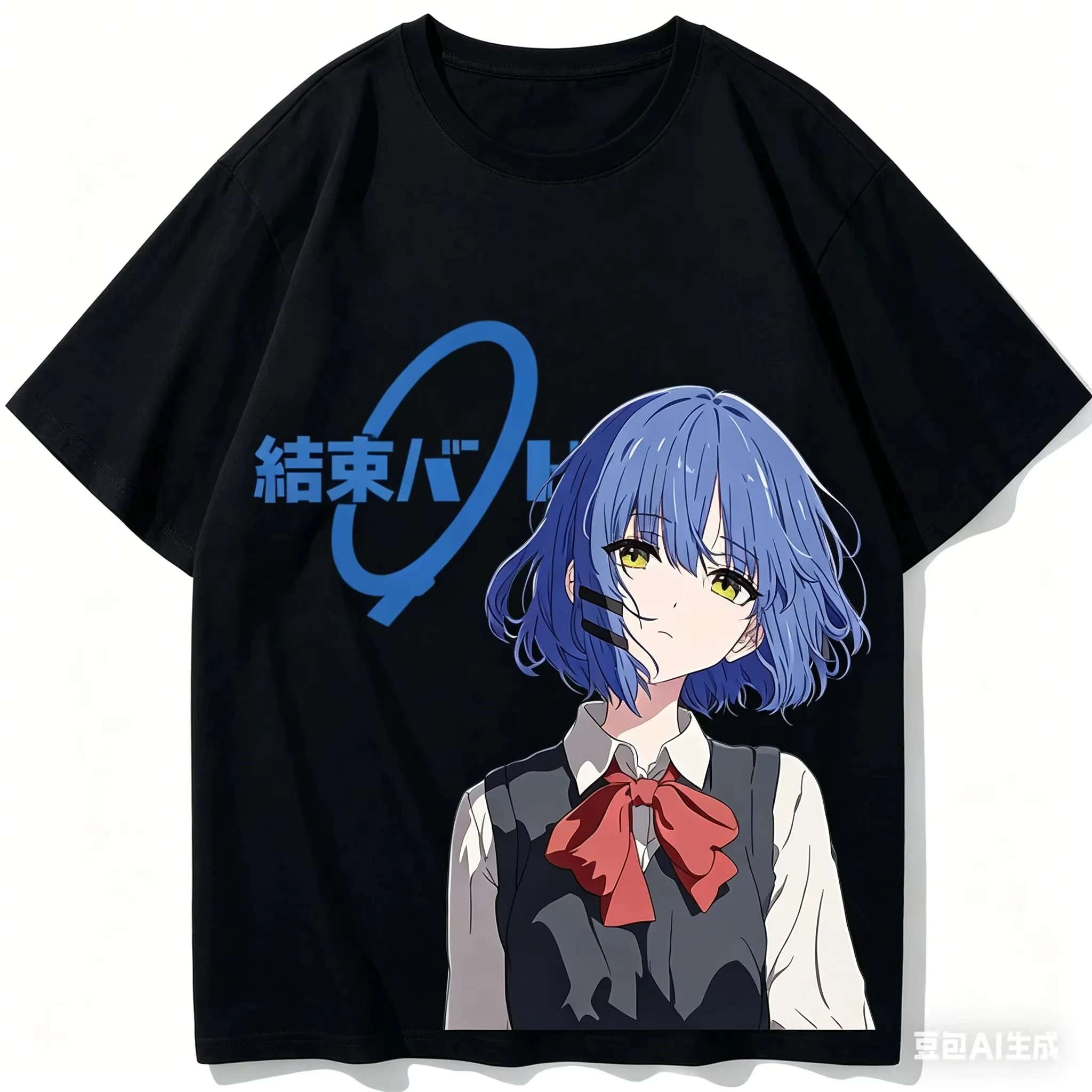 Bocchi The Rock Anime T‑Shirt Ryo Yamada Graphic Tees Men Women Manga Print Casual Short Sleeve Harajuku Streetwear Summer Tops