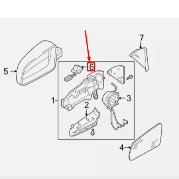 Front Left Right  Mirror Peripheral Puddle Light For Audi A6 S6 C6 2005-2011   4F0949133   4F0949134