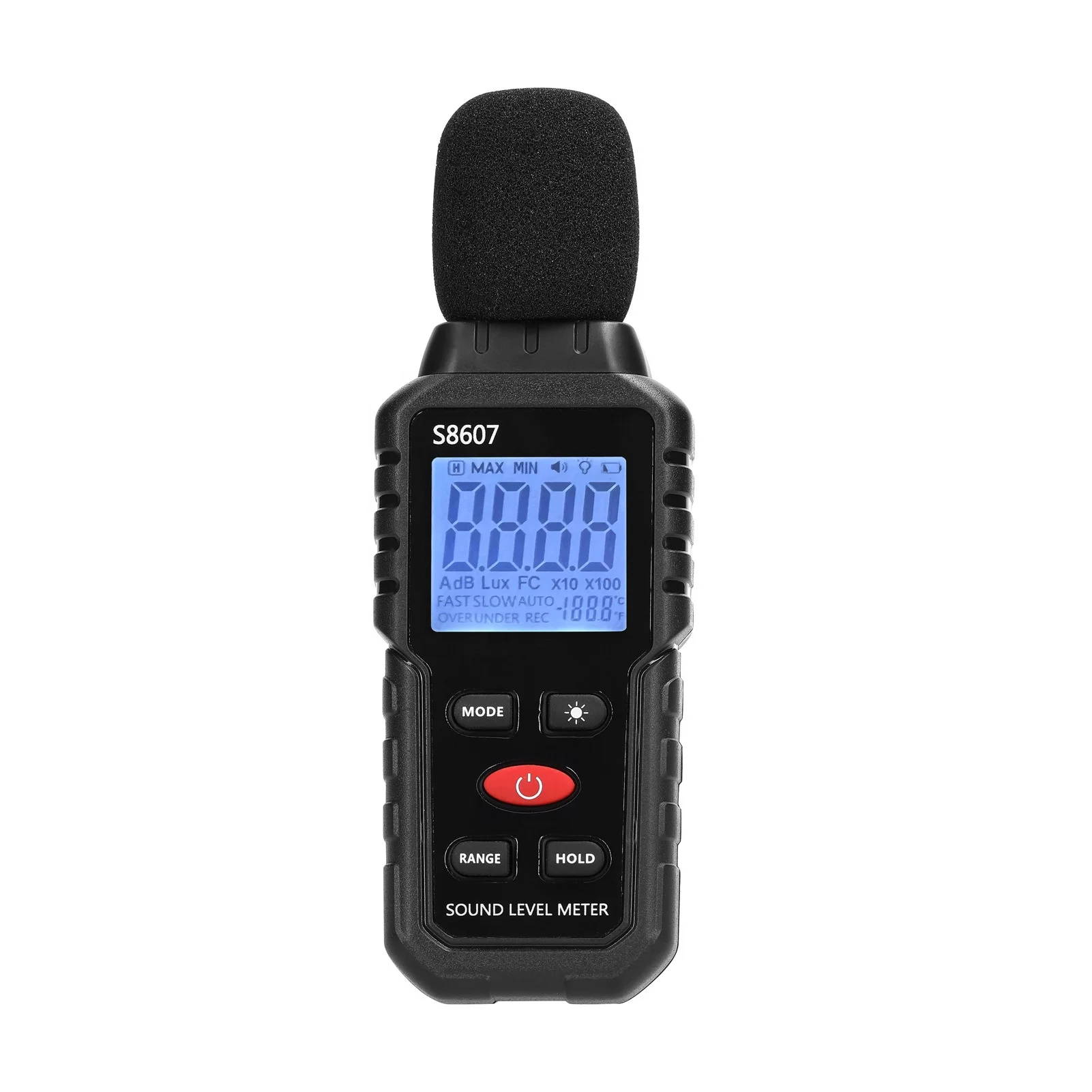 S8607 Digital Sound Level Meter Noise Tester Sound Detector Decible-  30-130dB Audio-Measuring Instrument Alarm Decibel