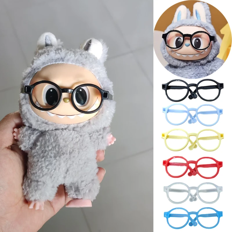

6cm transparent plastic glasses BJD for labubu plush doll accessories decoration V1 V2 V3 universal accessories birthday gift