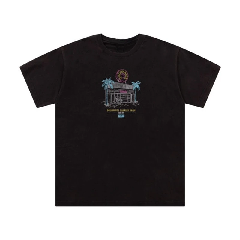 تي شيرت KITH TREATS Ice Cream Fries Honey بأكمام قصيرة من القطن الخالص لصيف 24SS