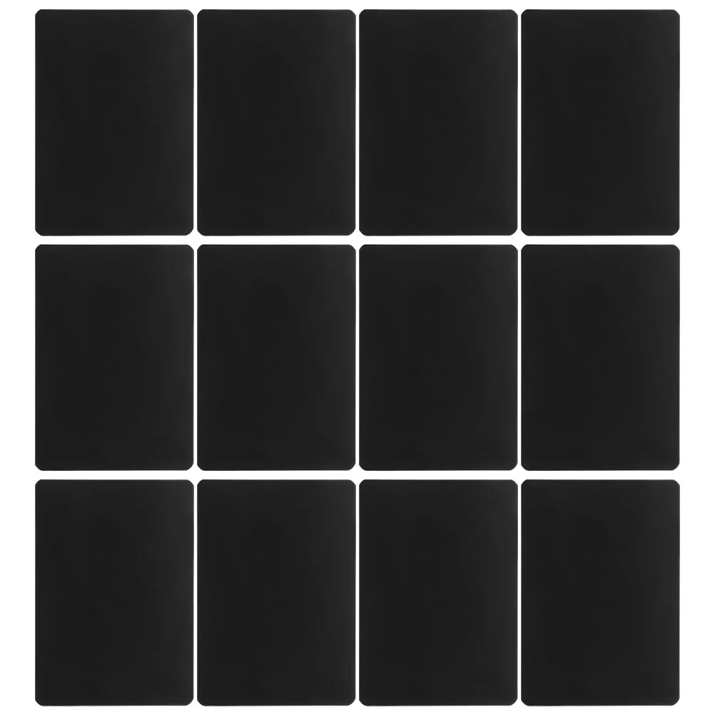 12 Pcs Food Label Signs Stable Price Tag Desktop Black Abs Advertising Labels Rack