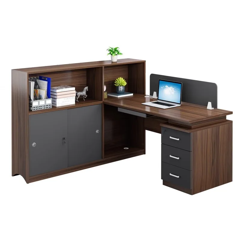 

Staff office desk and chair combination, simple modern desk