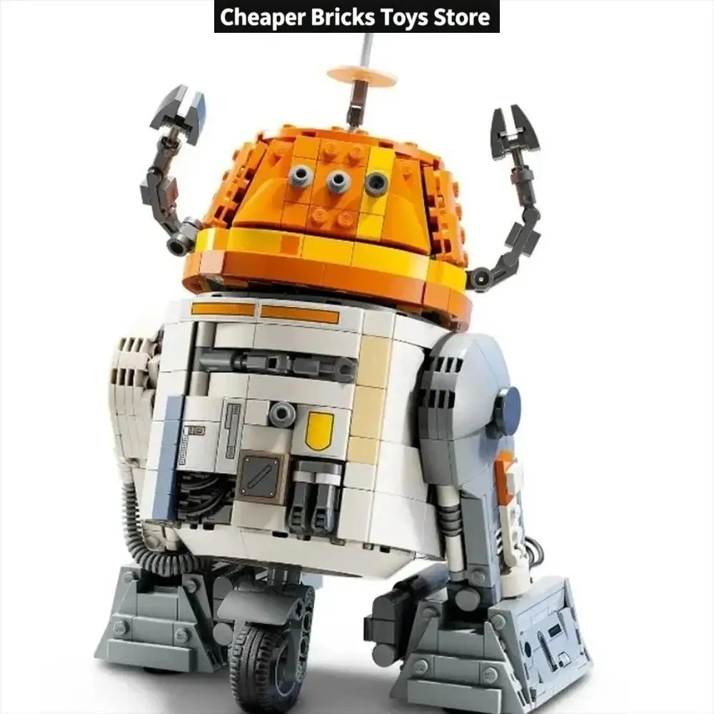 Cute Space Droid Custom Design Chopper Assembly Set: Structural STEM DIY Model for Friends Gifts Toys