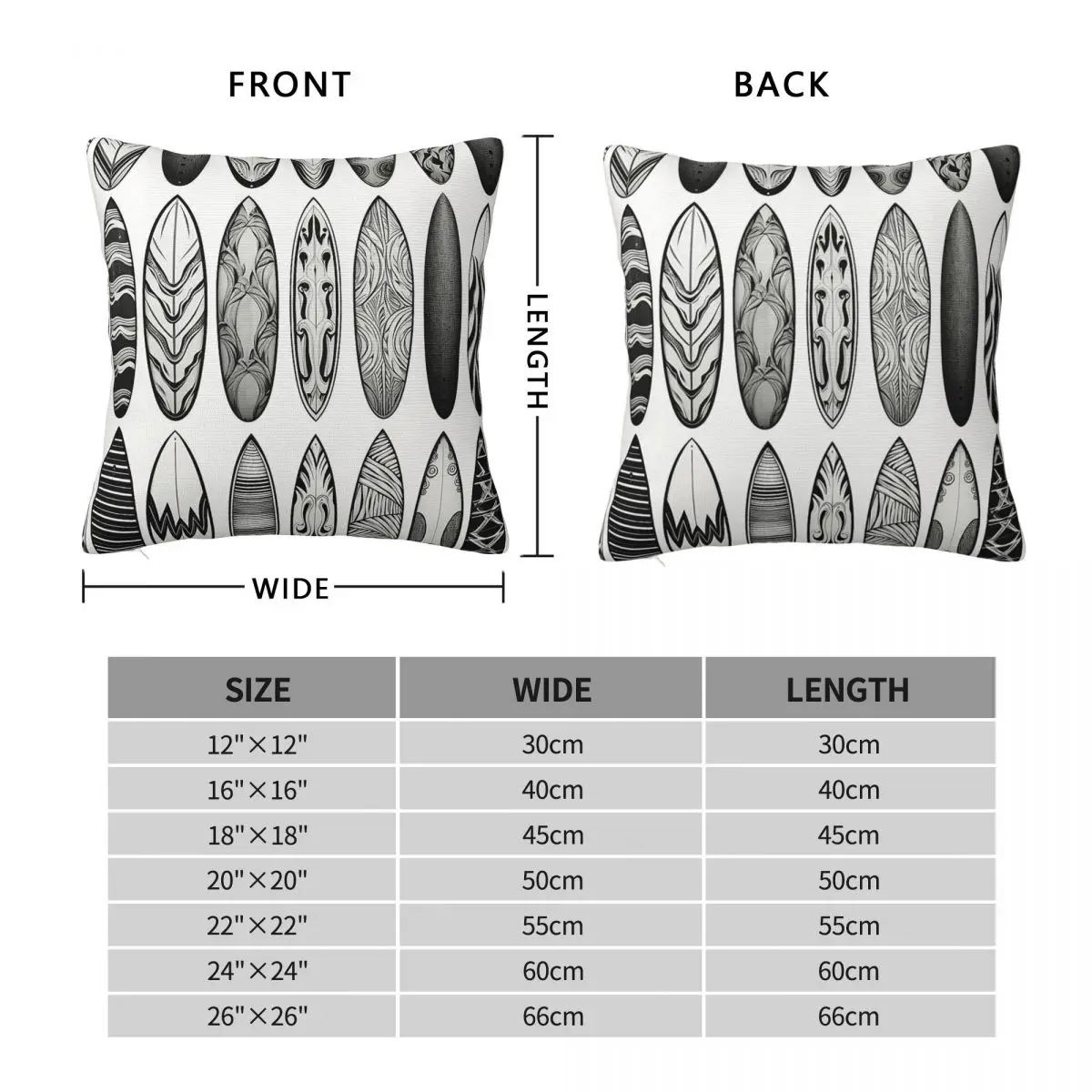 Surfing On Board Sunset Square Pillowcase Polyester Linen Velvet Printed Zip Decor Room Cushion Cover