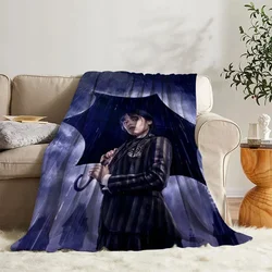 Fluffy Blanket sunday Addams Sofa Camp Nap copriletto coperta accogliente Fleece Home Textile regalo di compleanno coperta arredamento camera da letto