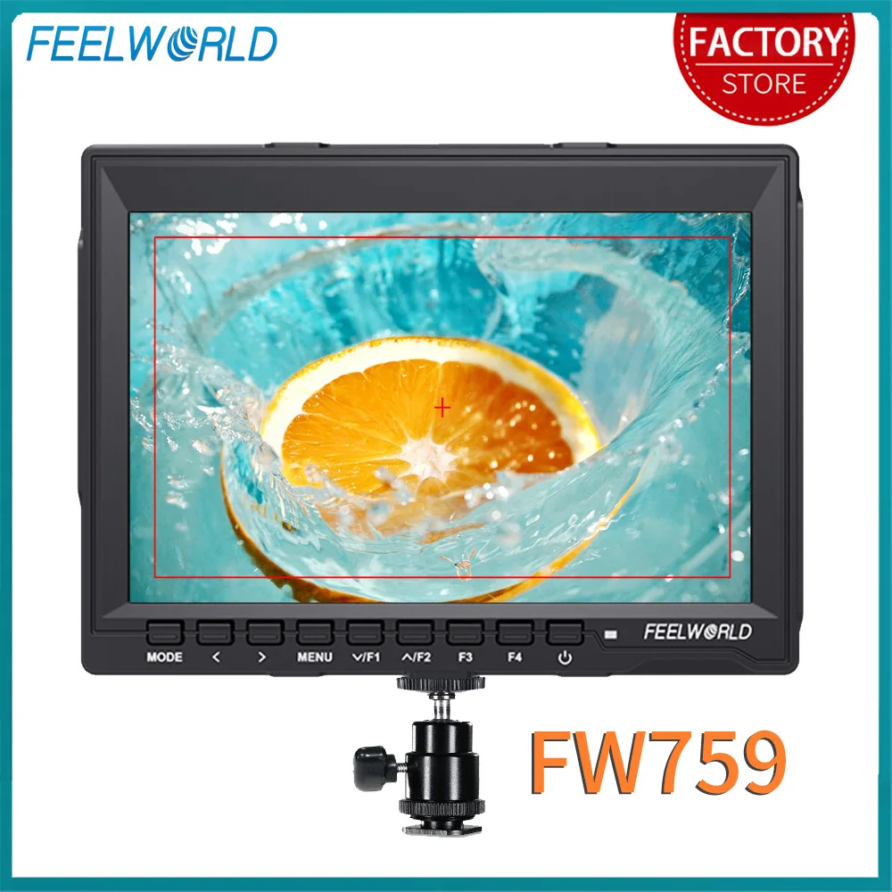 Feelworld 7 pollici HD 1280x800 DSLR Camera 4K Field Monitor HDMI AV Input schermo IPS 1200:1 rapporto di contrasto costante Monitor FW759