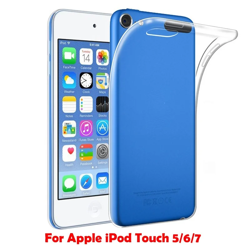 Transparente macio tpu caso sfor para apple ipod touch 5 6 7 caso fino silicone claro protetor para ipod touch 7 volta capa capa