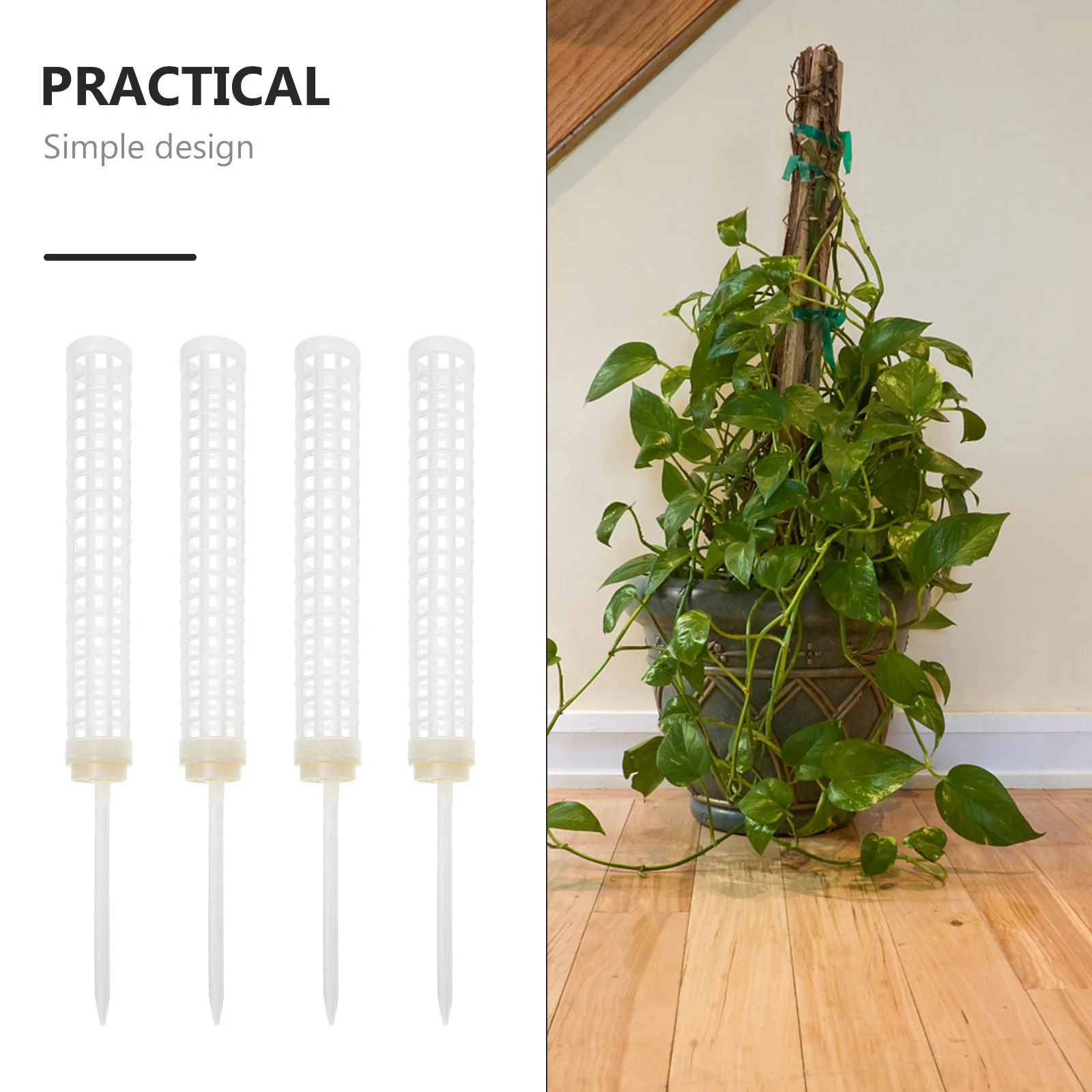 2 set Garden Plant Climbing Column 2 Sets With Labels Support For Climbing Plants Potted Trellis Vegetable Cage Stand Indoor