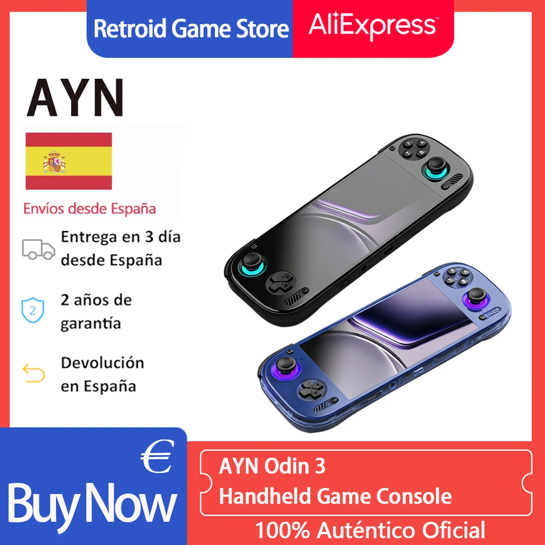 Konsola do gier AYN Odin 3, ekran 6'' 1080P 120Hz AMOLED, przenośna, z joystickiem/triggerem z efektem Halla i baterią 8000mAh.