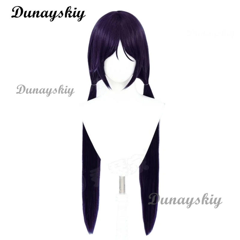 أنيمي لعبة الرعب MiSide تأثيري ميتا متا شعر مستعار طويل مع نصب مزدوج ذيل حصان مقاومة للحرارة الاصطناعية النساء كوس مخصص