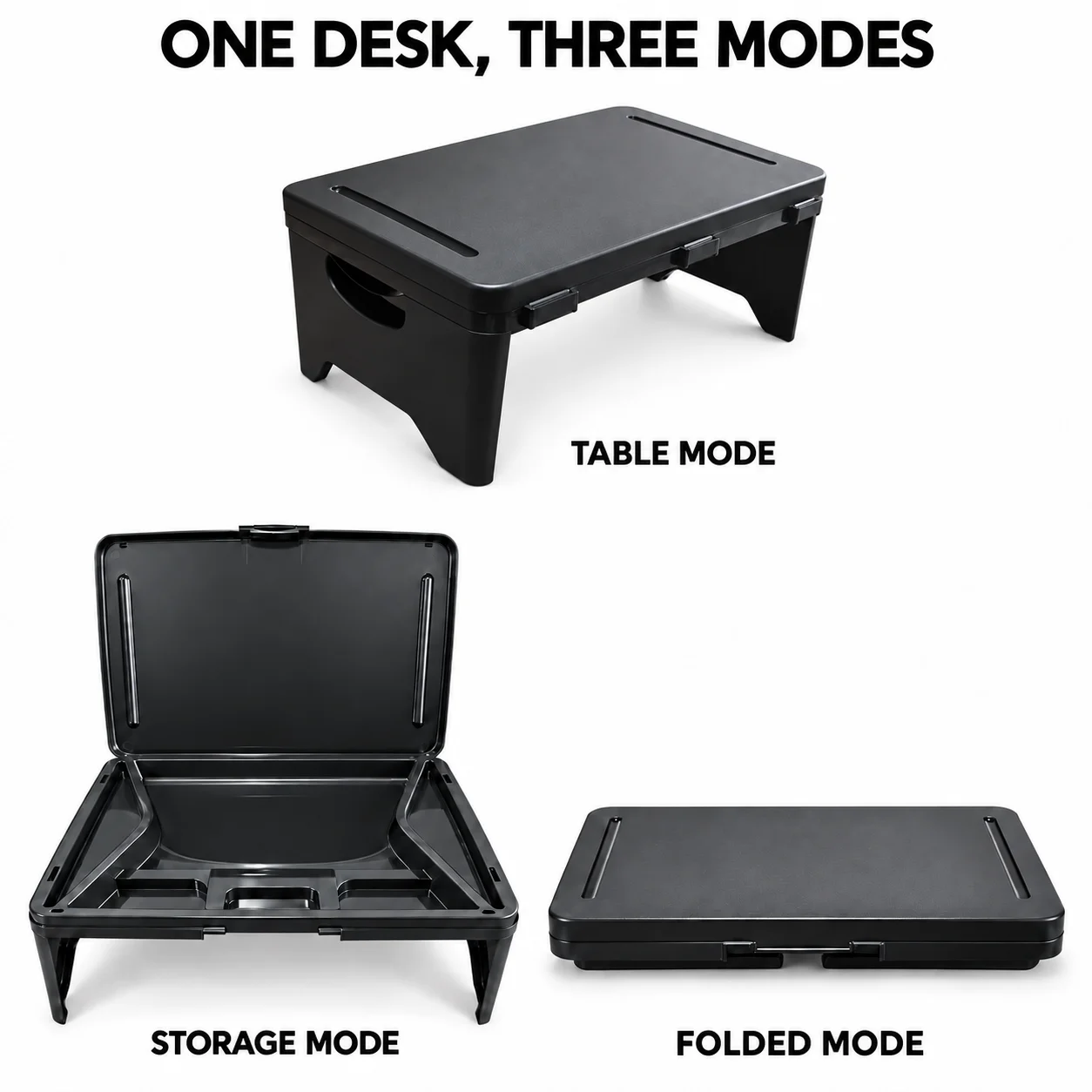 Laptop Desk, Folding Table with Hidden Storage Compartment, Portable Lazy Desk, Multifunctional Small Table for Bed, Dining, Reading, Office Work, Bedroom, Dormitory, Sofa, Bedside Breakfast Tray Table, Practical Gift