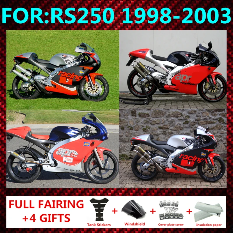 Fit For Aprilia RS250 1998 - 2003 Motorcycle Accessories Fairing Bodywork Panel Kit Set RS 250 1999 2000 2001 2002 98 99 00 01