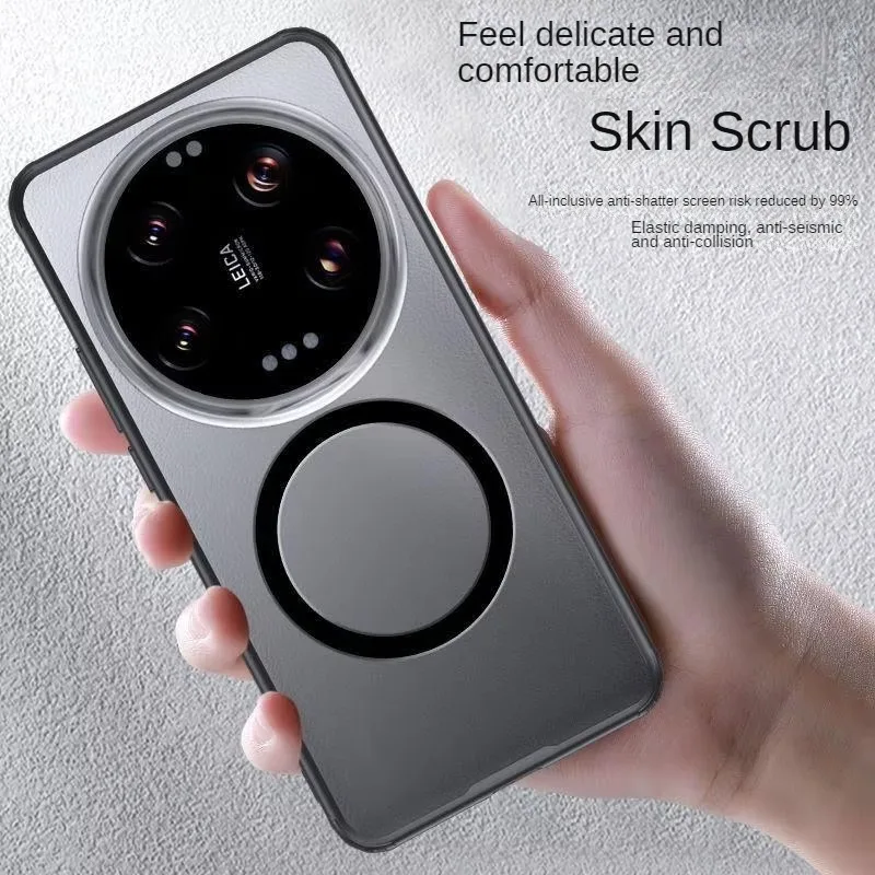 

For Xiaomi 15 UltraCase Luxury Skin-Feel Magnetic Magsafe Shockproof Back Cover For MI 15 Ultra Wireless Charging Funda Bumper