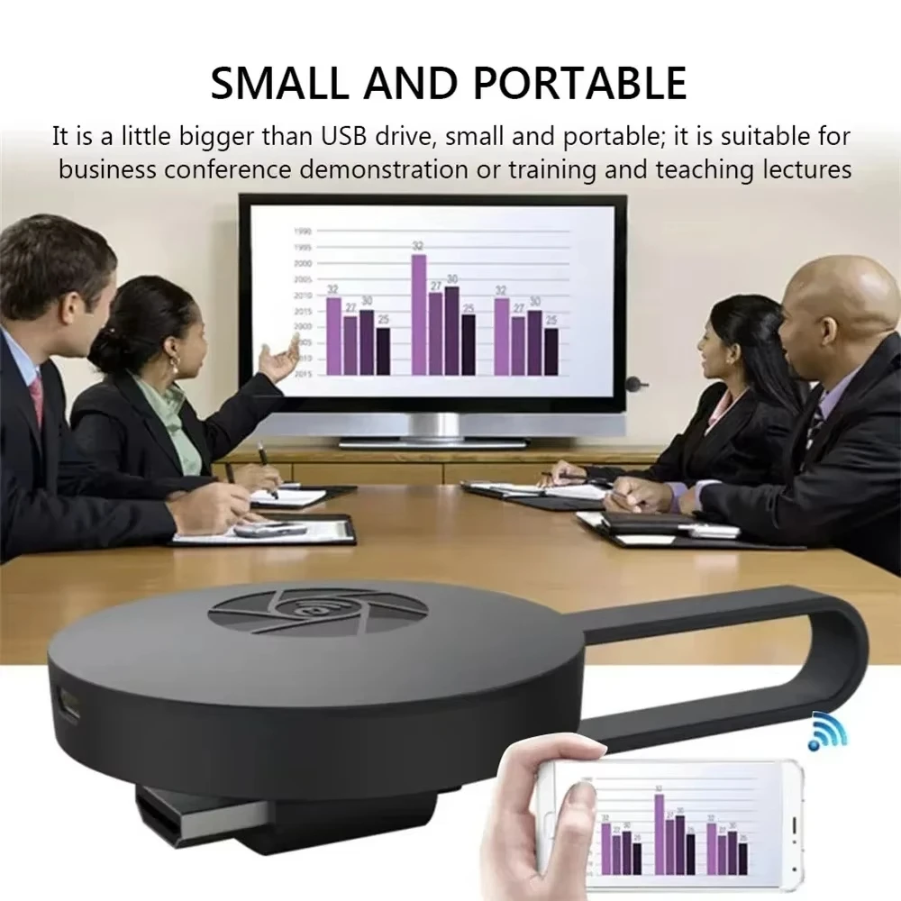 Ultra Thin Mini Hdmi Media Player HD Wireless On-demand Video Player Support Multi Memory Cards Local Play Screen Mirroring
