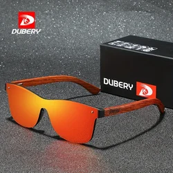 DUBERY Wooden Polarized Rimless Fashion Sunglasses For Men And Women 6 Colors Model 306