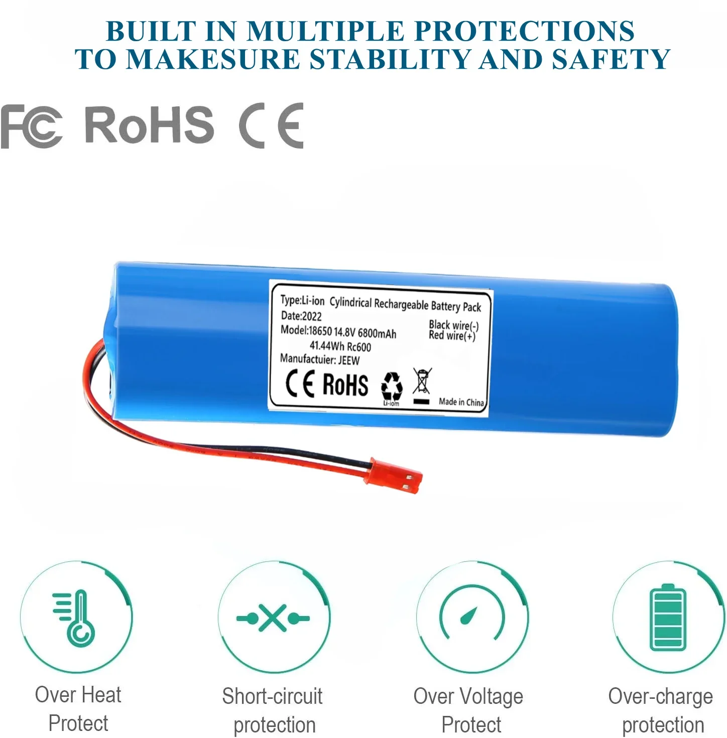 Original Für Ilife V3 Plus V5s Pro V5spro X750 V3s Pro 14,8 V 6800Mah Akku Roboter Reiniger Zubehör Teile