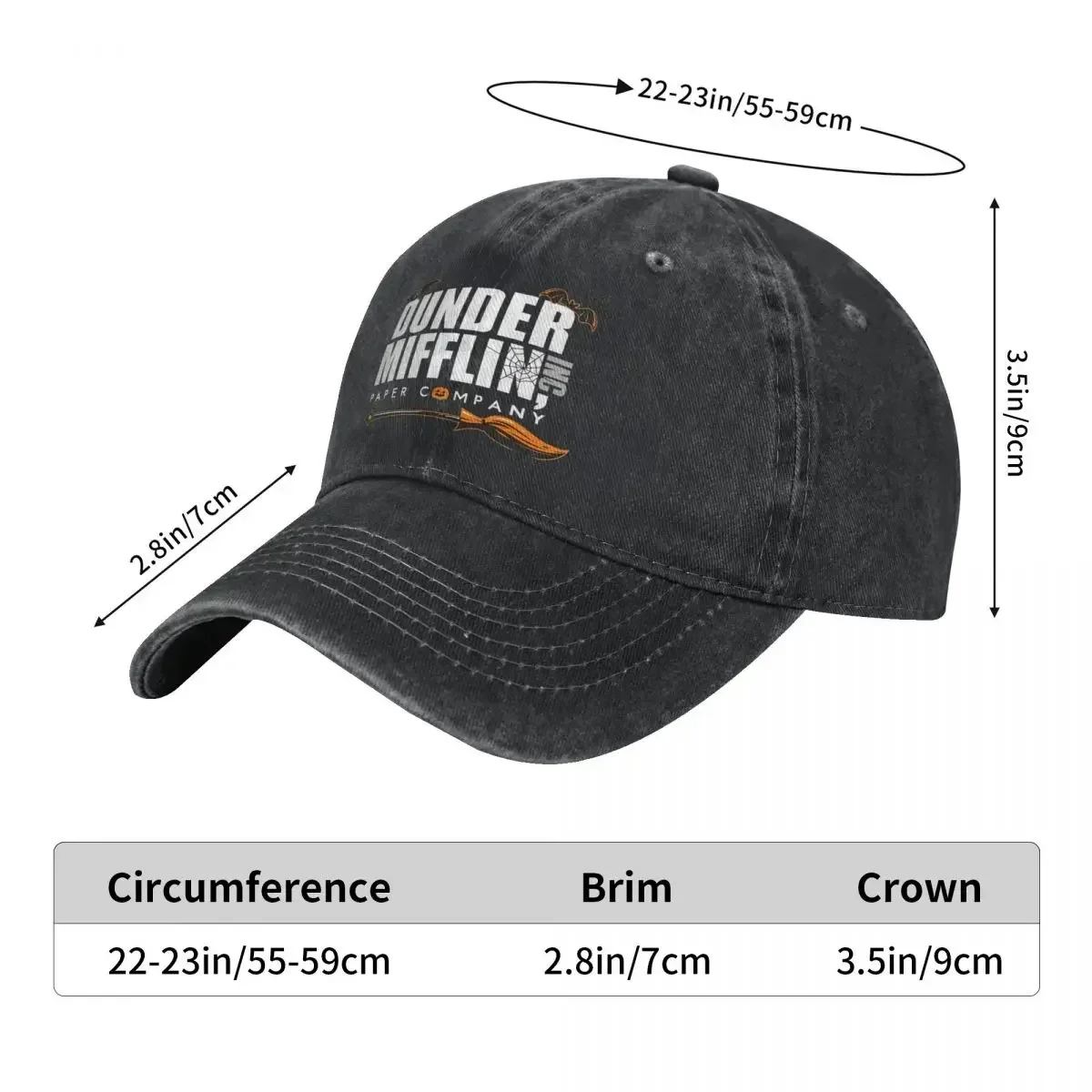 New Dunder Mifflin Baseball Cap Women Men Sunscreen Trucker Dad Hat Summer Vintage Hunting Camping Snapback Cap