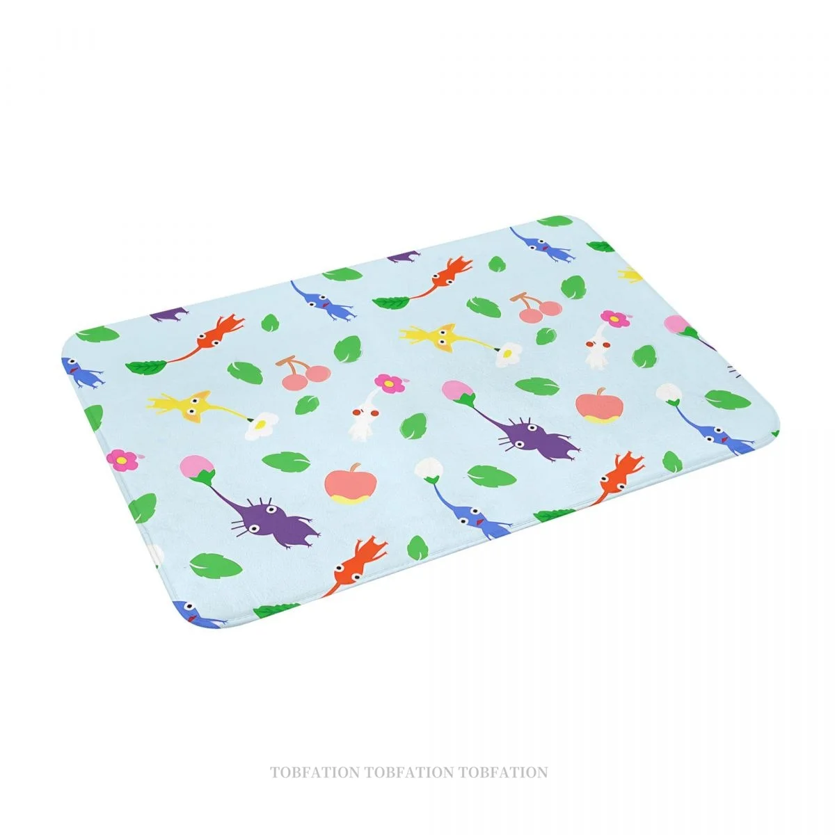 Pikmin Game Non-slip Doormat Pattern Blue Bath Kitchen Mat Prayer Carpet Indoor Pattern Decor