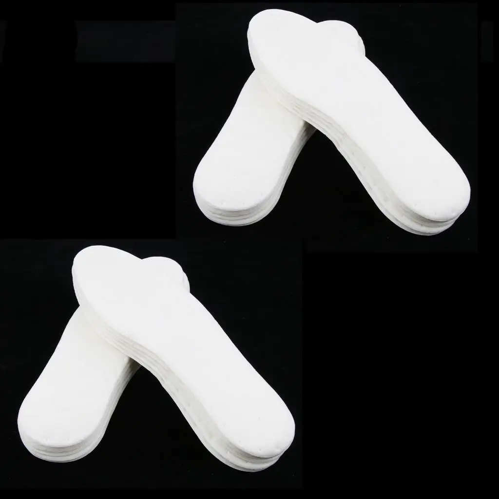 Disposable Cotton Insoles Anti Slip Sweat Absorbing Breathable Shoe Liners for Sneakers and Work Use