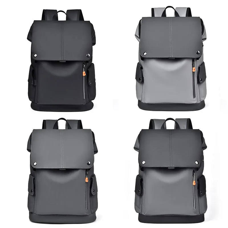 Simple Business Men Backpack Duffle Bag Waterproof Leather Travel Backpack Laptop Bag School Back Pack for Boys