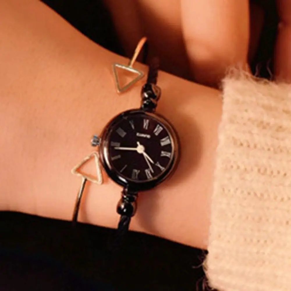 Fashion Luxury Bangle Bracelet Retro Alloy Quartz Watch Wristwatch Chain Watches Ladies