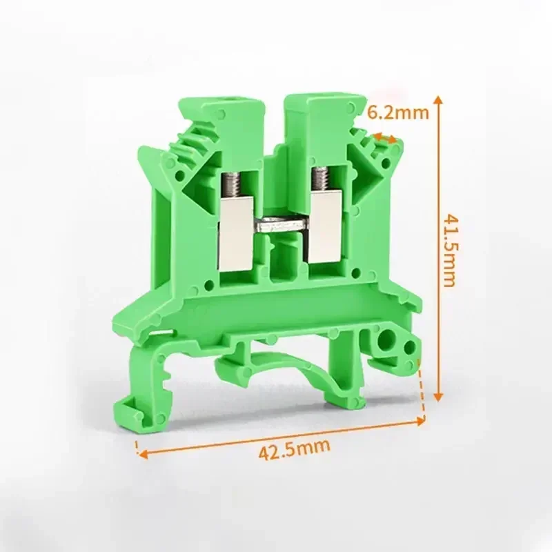 10/100 stks 32A UK2.5B DIN Rail Klemmenblok Klem 7 Kleuren Schroef Connector 800 V UK-2.5N 2.5mm Vierkante Universele Schroef Connectors