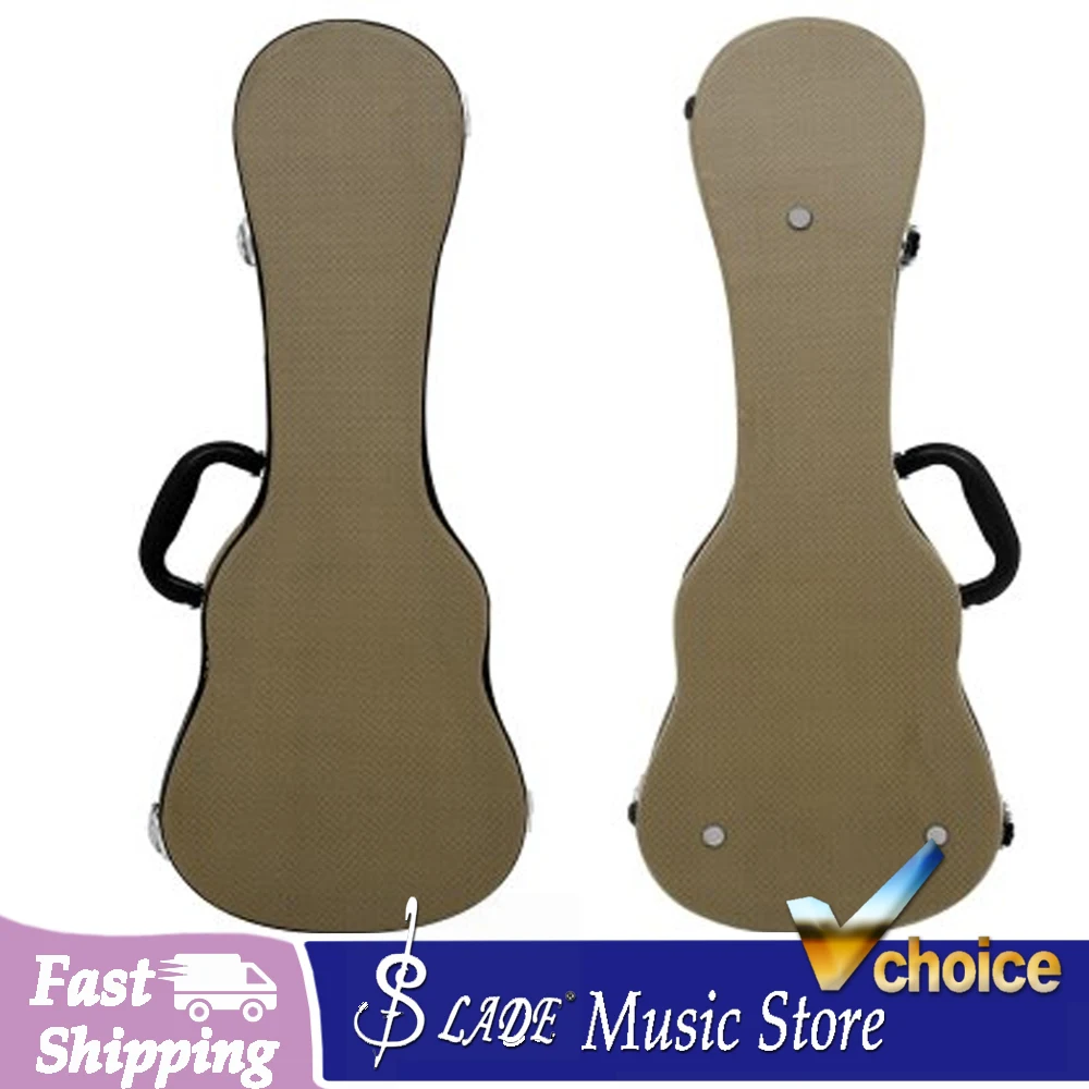 23Inch Ukulele Hard Case Waterproof Pressure-Proof Lightweight Ukulele Case 4 String Hawaii Mini Guitar Light Storage Gig Box