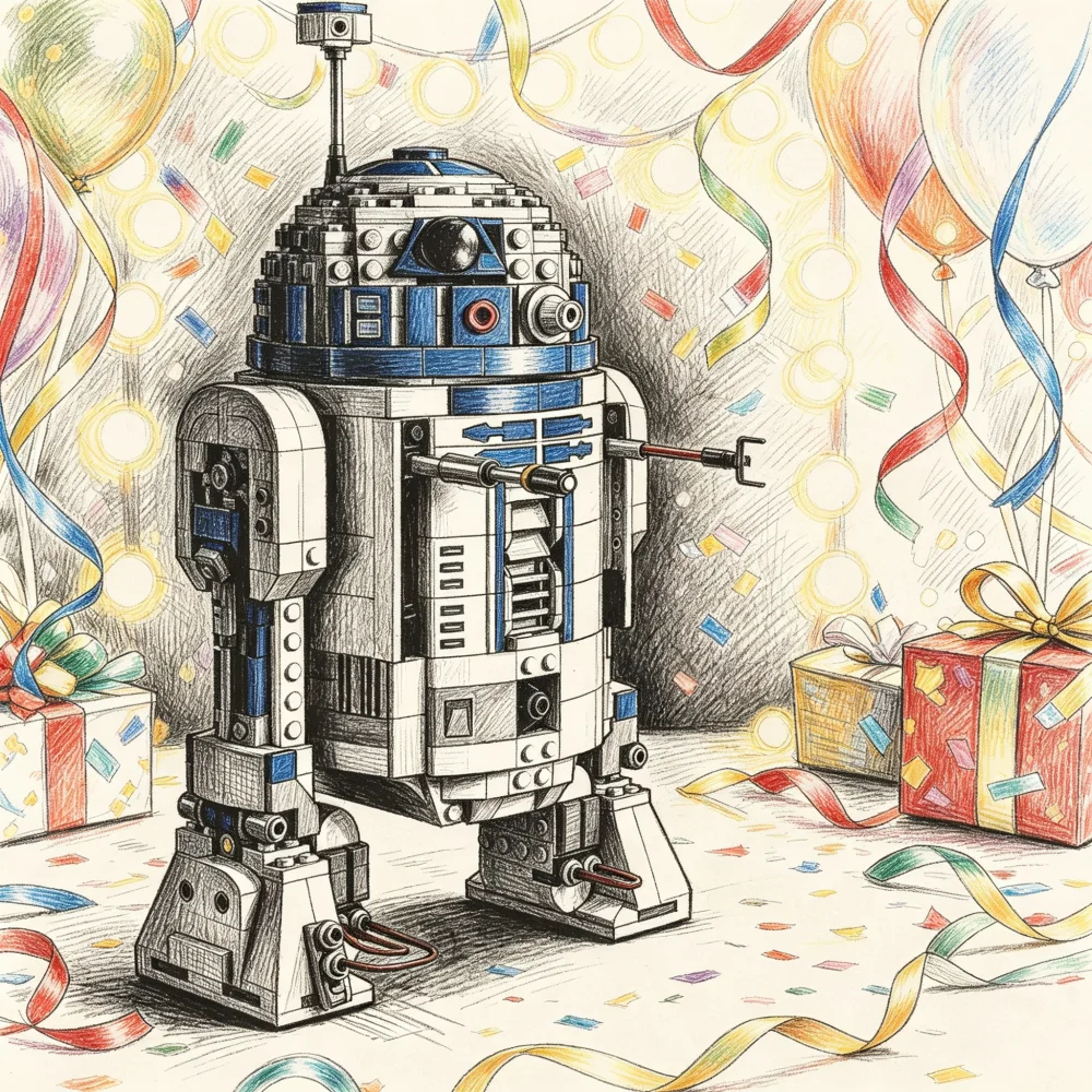 New 1050PCS R2-D2 Building Blocks Adult Assembly Building Blocks Robot Model Christmas Birthday Gift