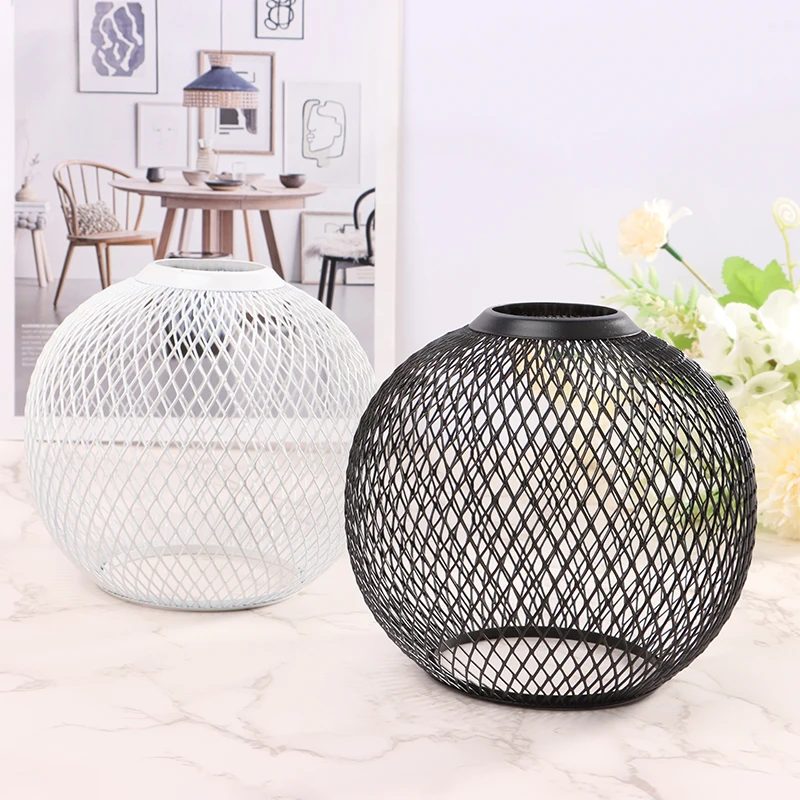 جوفاء من المعدن قلادة مصباح الظل ، الثريا لغرفة المعيشة ، ديكور المنزل #4