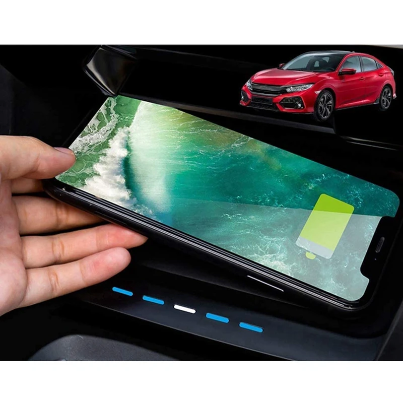 Car Wireless Charger Mobile Phone Fast Charging Holder Plate Accessories For Honda CIVIC 10 Generation Parts Accessories