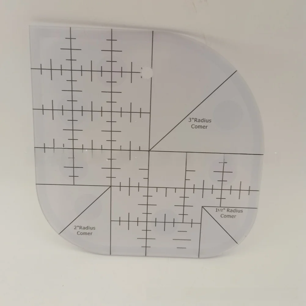 Quilting Ruler 15x15cm Non Slip Sewing Template For Multi Angle Measuring And Fabric Cutting DIY Craft Tool
