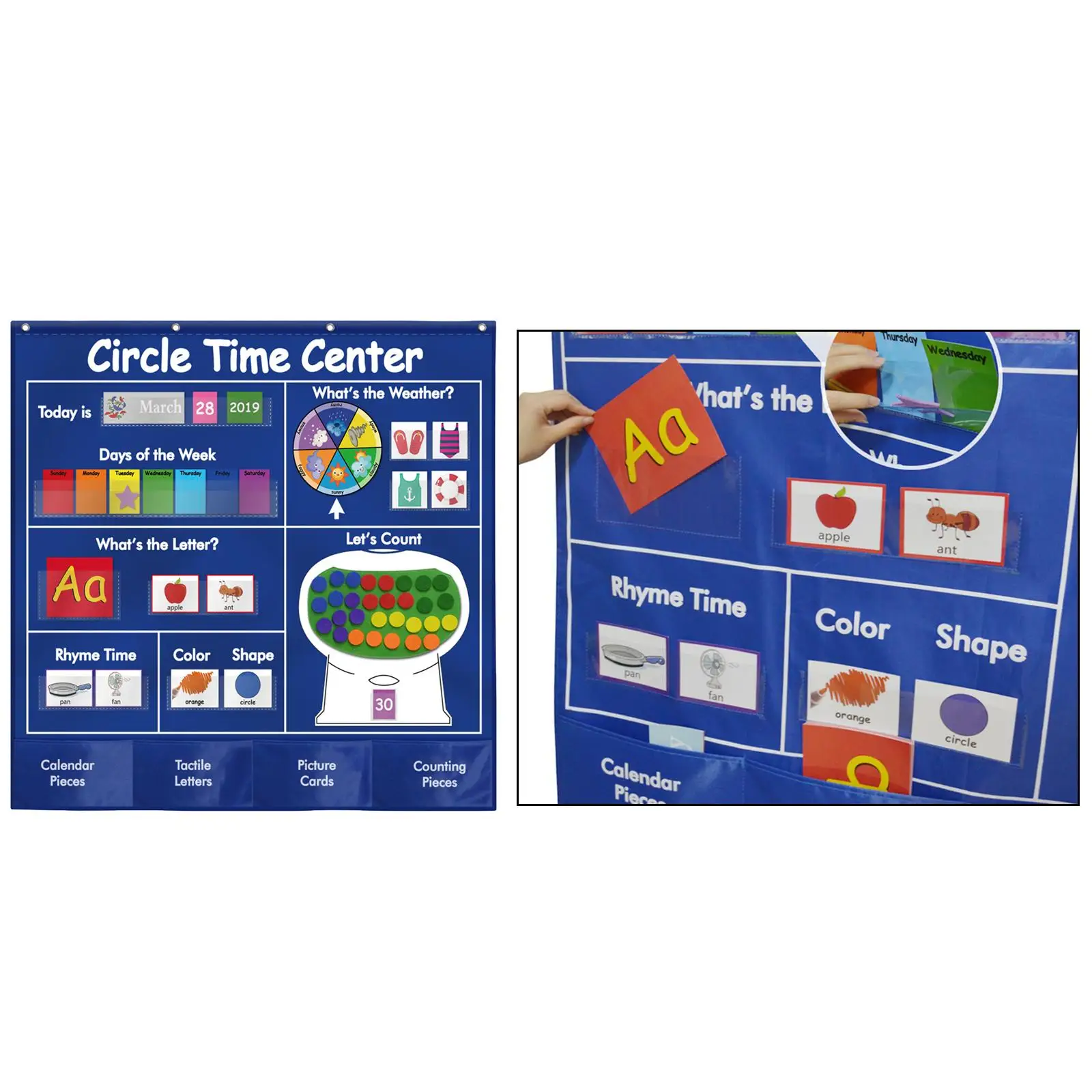 Set di calendari per l'apprendimento circolare, giocattoli educativi per l'apprendimento dei bambini