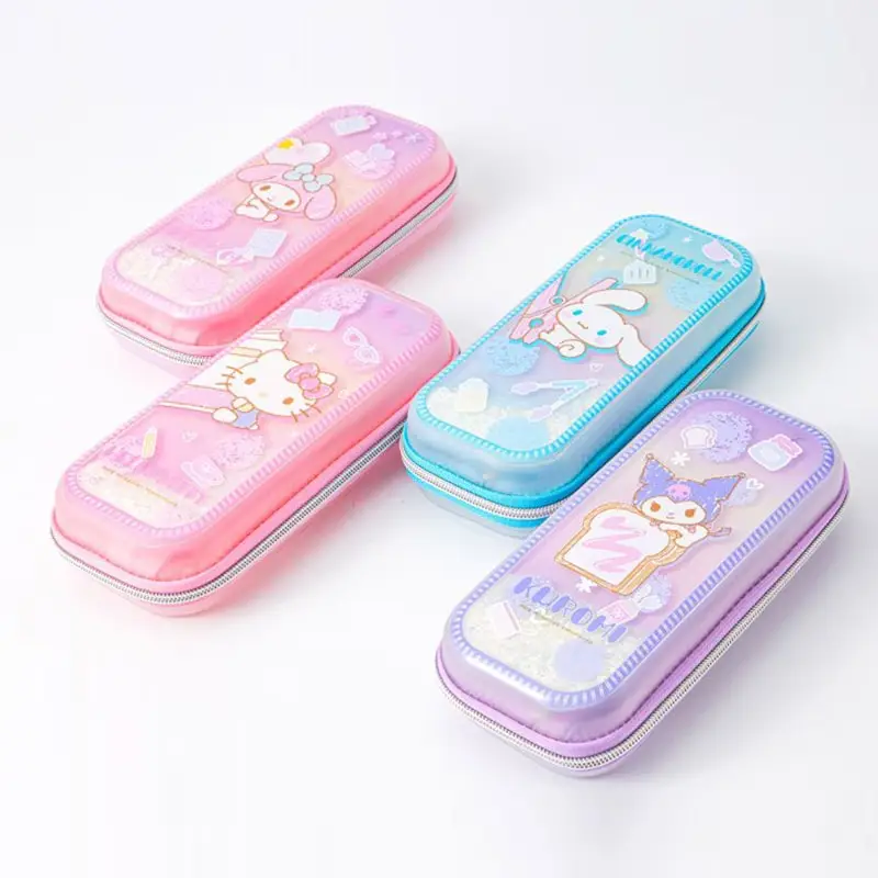 

Sanrioed Kuromi Cinnamoroll Melody Hello Kitty Anime Cute Children Pencil Case Cartoon Schoolchildren Stationery organizer Bag