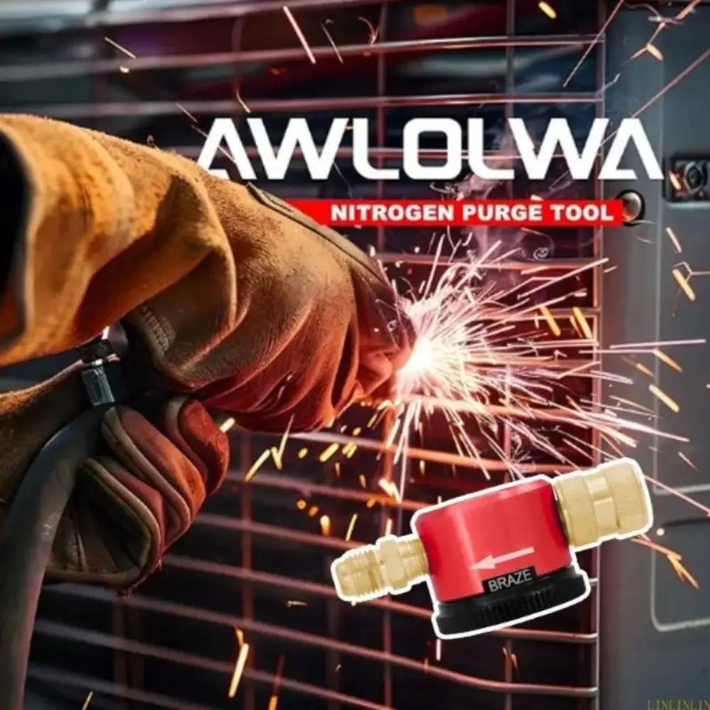 

1/4 Inch Connector Nitrogen Purge Regulator Flow Regulator Purge Tool Nitrogen Purge Tool Brazing Tool Nitrogen Regulator