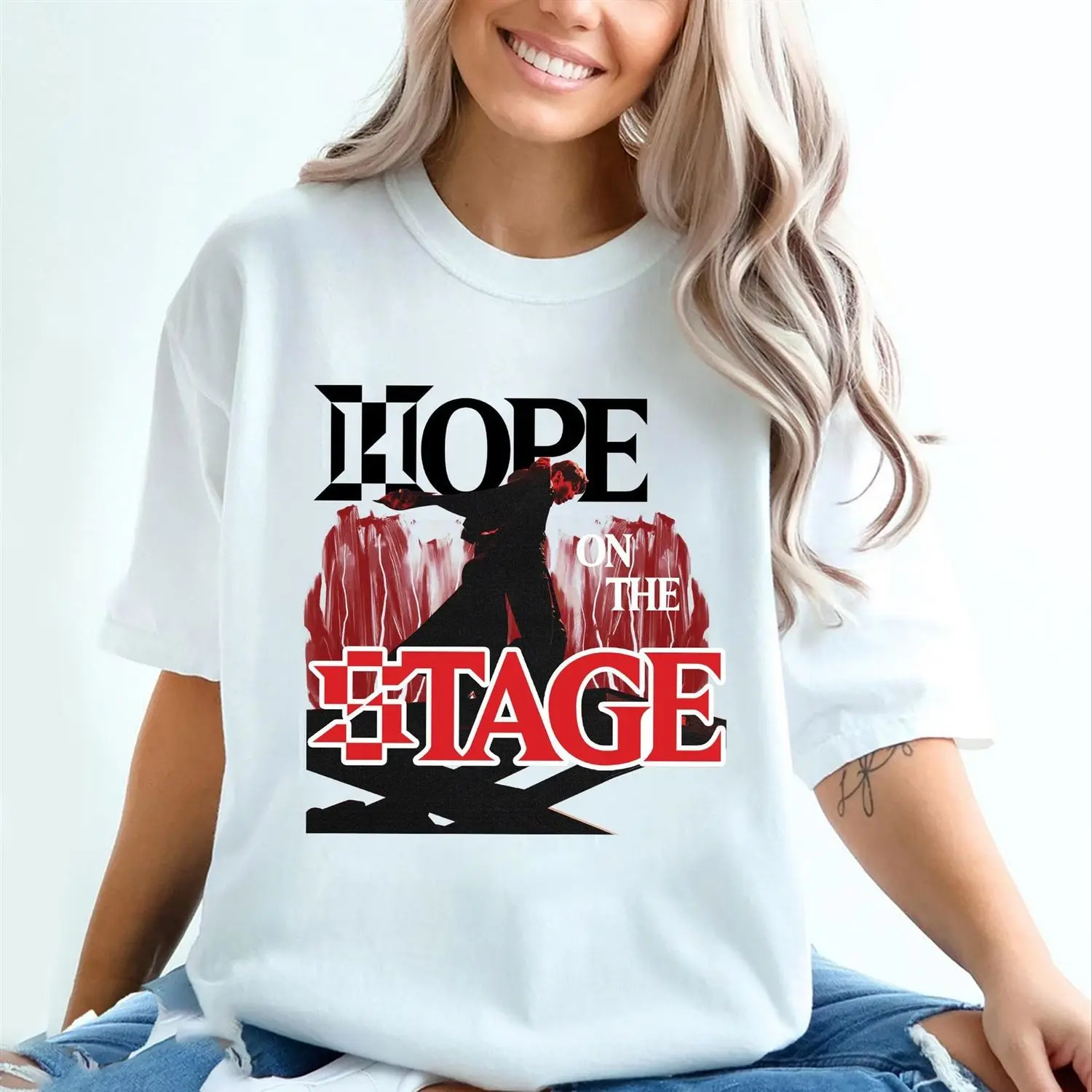 

Летняя повседневная хлопковая футболка J-Hope World Tour Футболка с принтом Jhope Футболка Bangtan Hobi Tour Футболка Bangtan Футболка y2k top