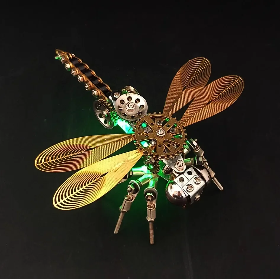 

3d three-dimensional metal assembly model handmade diy mechanical insect dragonfly spider mantis building block toy