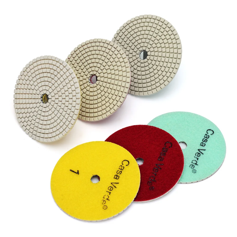 Casaverde 100mm Diamond 3 Step Polishing Pads 4