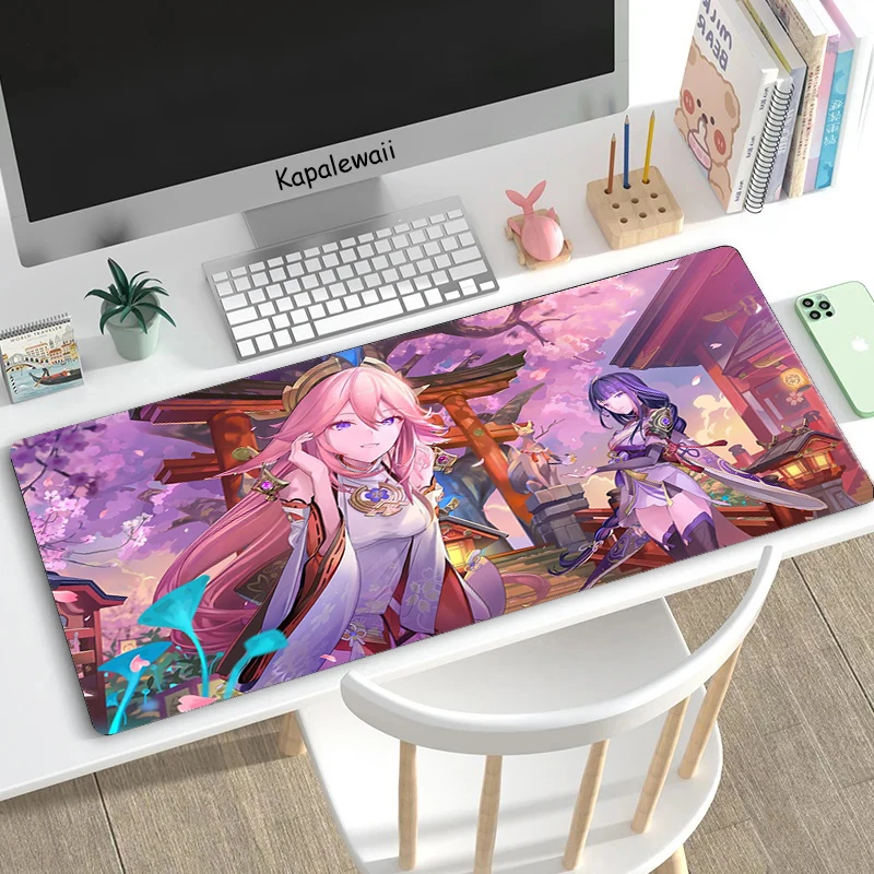 

Large Anime Mouse Pad Genshin Impact Mousepad Big Gaming Keyboard Mousemat Laptop Mousepads Speed Waterproof Office Carpets XXL