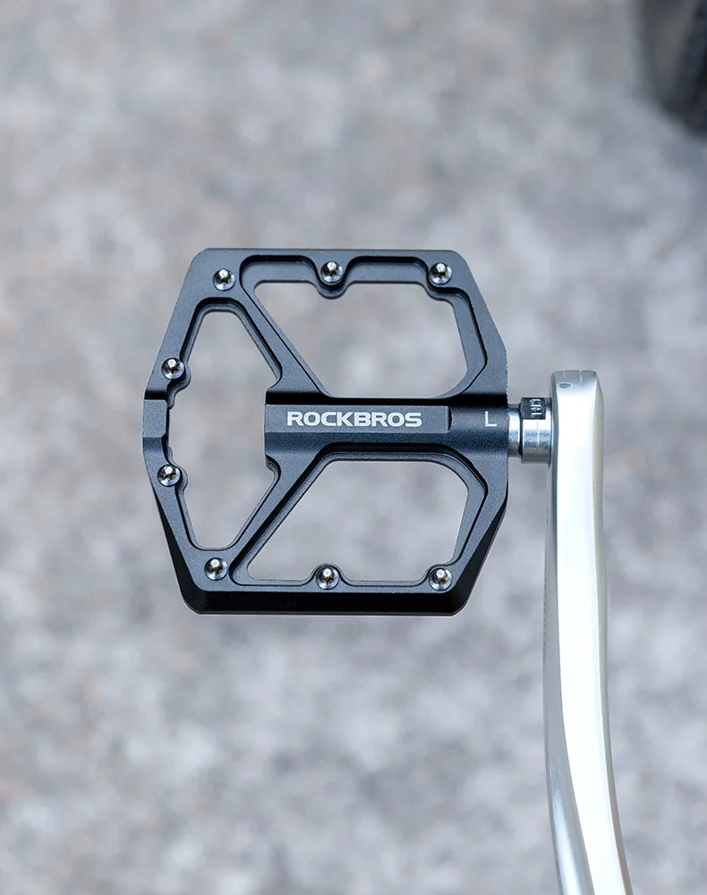 ROCKBROS Bike Pedale Aluminium Legierung Anti-slip Fahrrad Pedale Ultraleicht Versiegelt Lager einteiliges MTB Road Berg Radfahren pedal – Detail 13