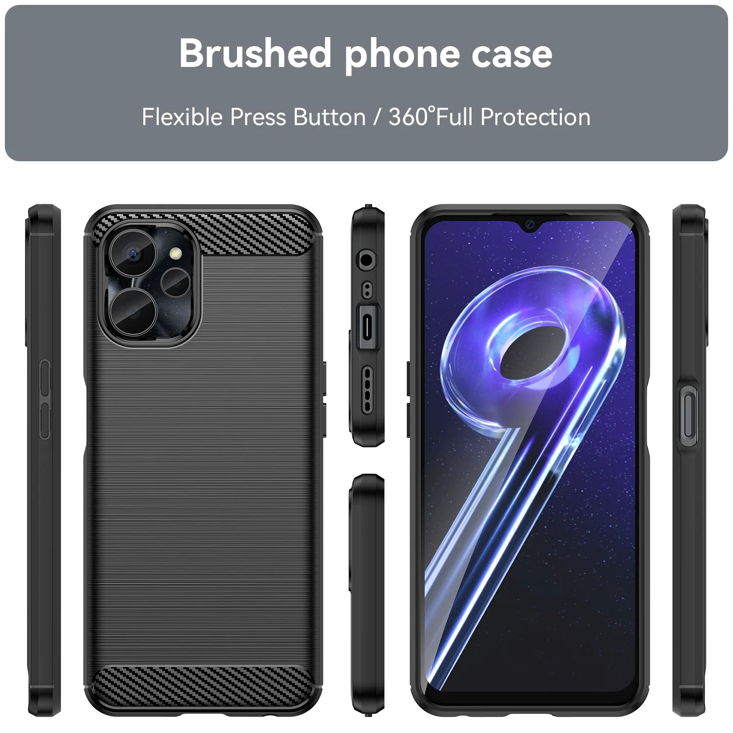 Shockproof Carbon Case For Realme 9i 9Pro+ Plus Case Silicone TPU Cover for Realme 9 7i 6S 6i 6 7 Pro 5G 4G Cases Funda Capa