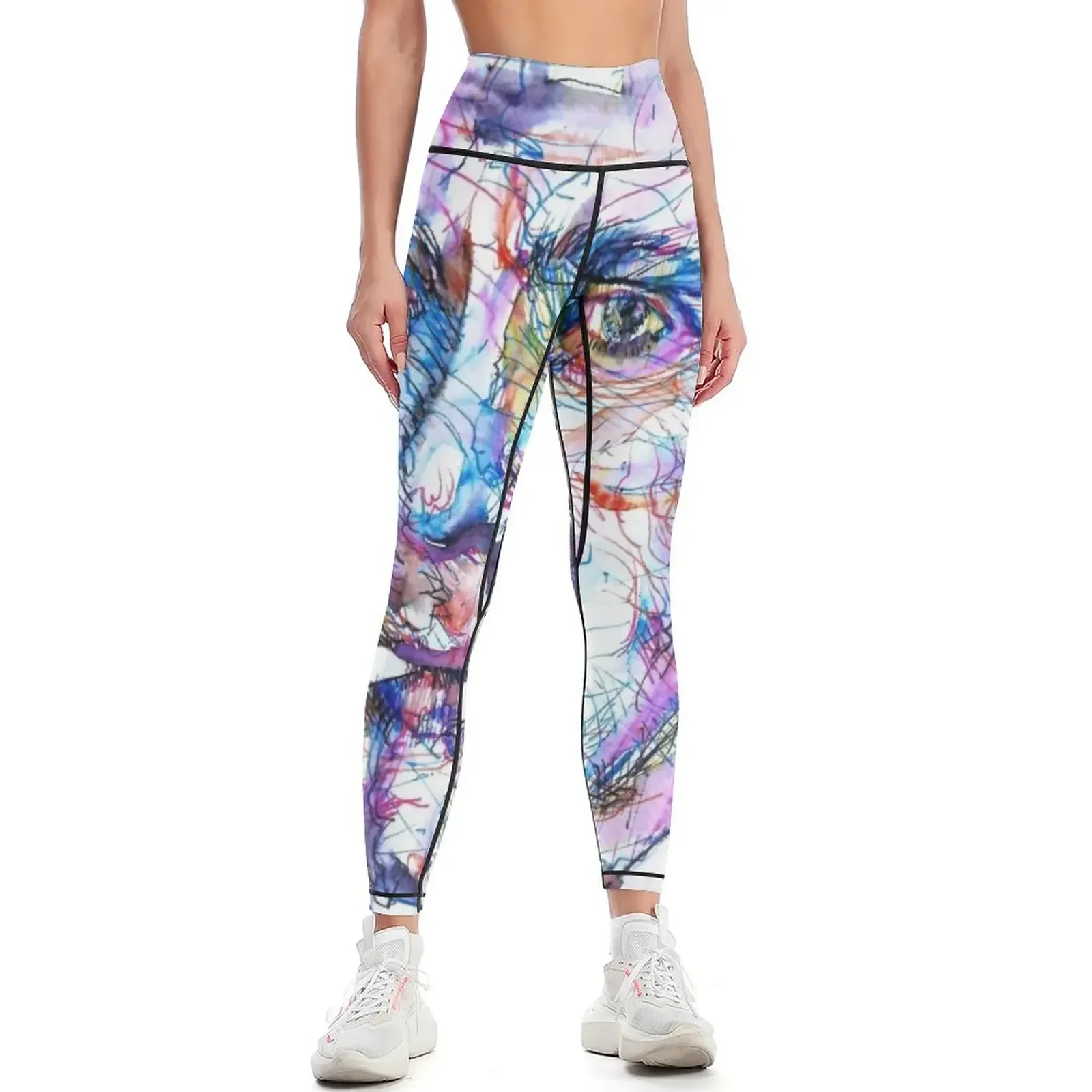

MIKHAIL BULGAKOV - watercolor portrait.2 Leggings gym's clothing Women's gym flared Womens Leggings