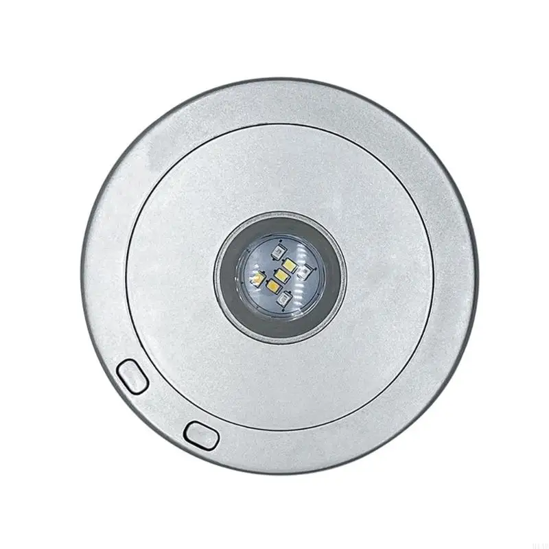 

91AF USB Rechargeable Crystal Display Stand 8 Lighting Effects 3 Speed Rotation Plastic Display Stand for Decorative Items