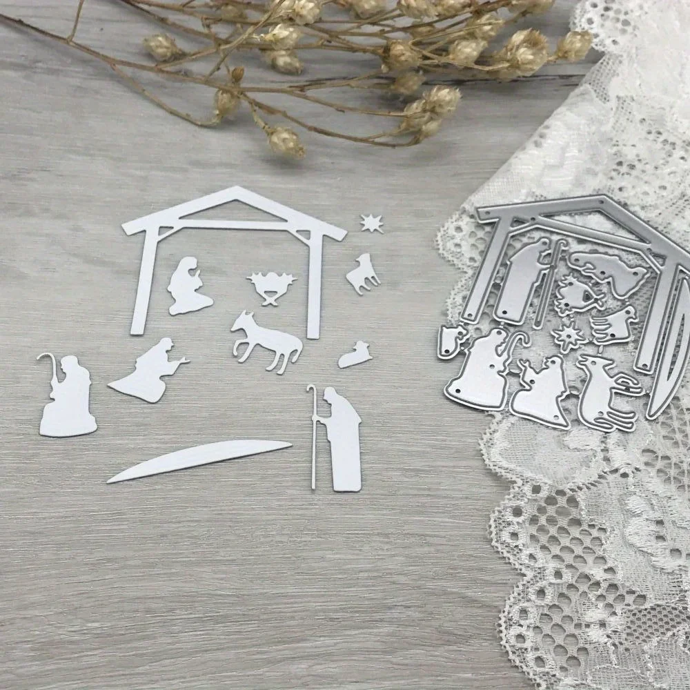 1pcs metal cutting dies cut die mold Nativity Silhouette decoration Scrapbook paper craft blade punch stencils dies