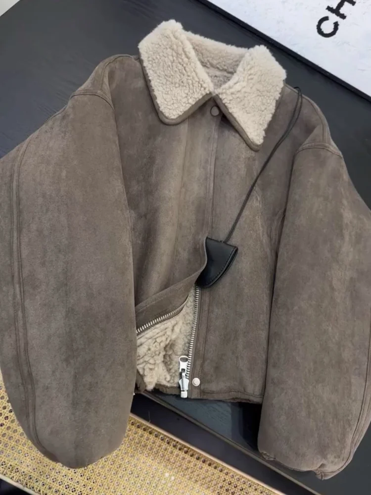 الكورية Sle ort السائق الجلود Jaet المرأة الخريف الشتاء خمر التخسيس عارضة العمر-Defng ملابس خارجية