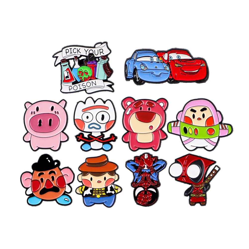 

Cute Cartoon Movie Badges on Clothes Soft Enamel Pin Lapel Pins for Backpack Brooch for Clothes Chlidren Jewelry Accessories